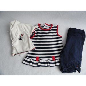 Chelsea's Corner Resort Red White & Blue Nautical Themed Outfit - Size 2T/3T